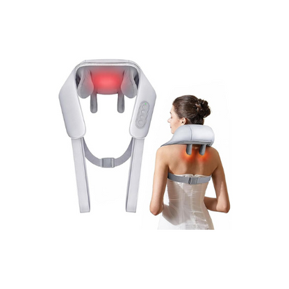 Shiatsu 4D Neck & Back Massager with Heat – Rechargeable Deep Tissue Pillow for Shoulder, Back & Body Pain Relief